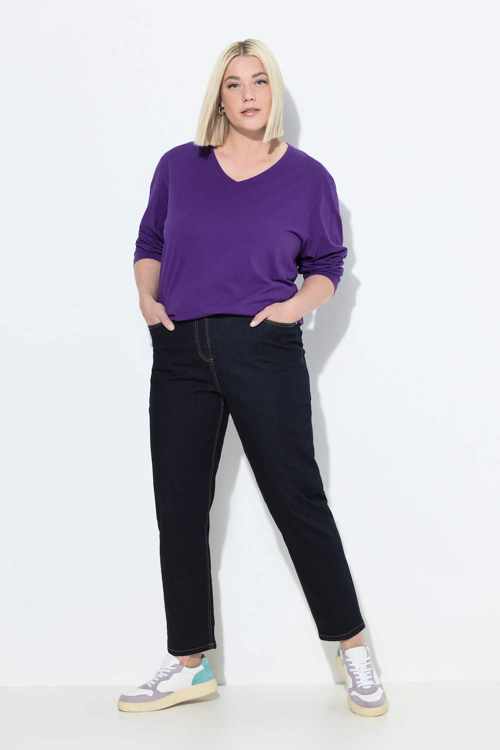 Mom-Jeans, 5-Pocket-Hose, Komfortbund, Stretchdenim
