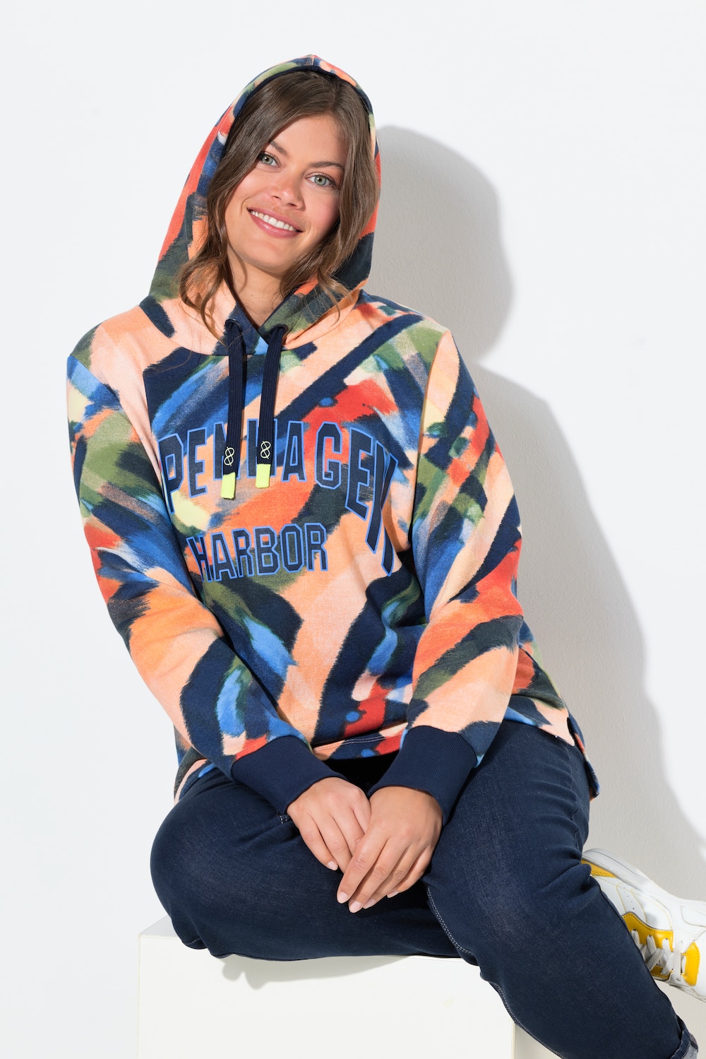 Sweatshirt, lange ermer, hette