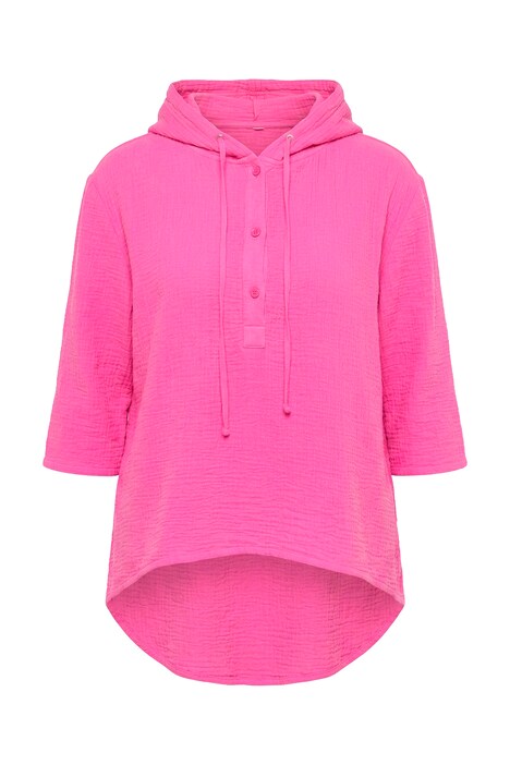 Halenka, áčkový střih, mušelín, kapuce