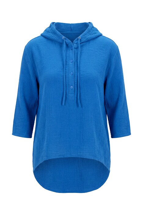 Halenka, áčkový střih, mušelín, kapuce