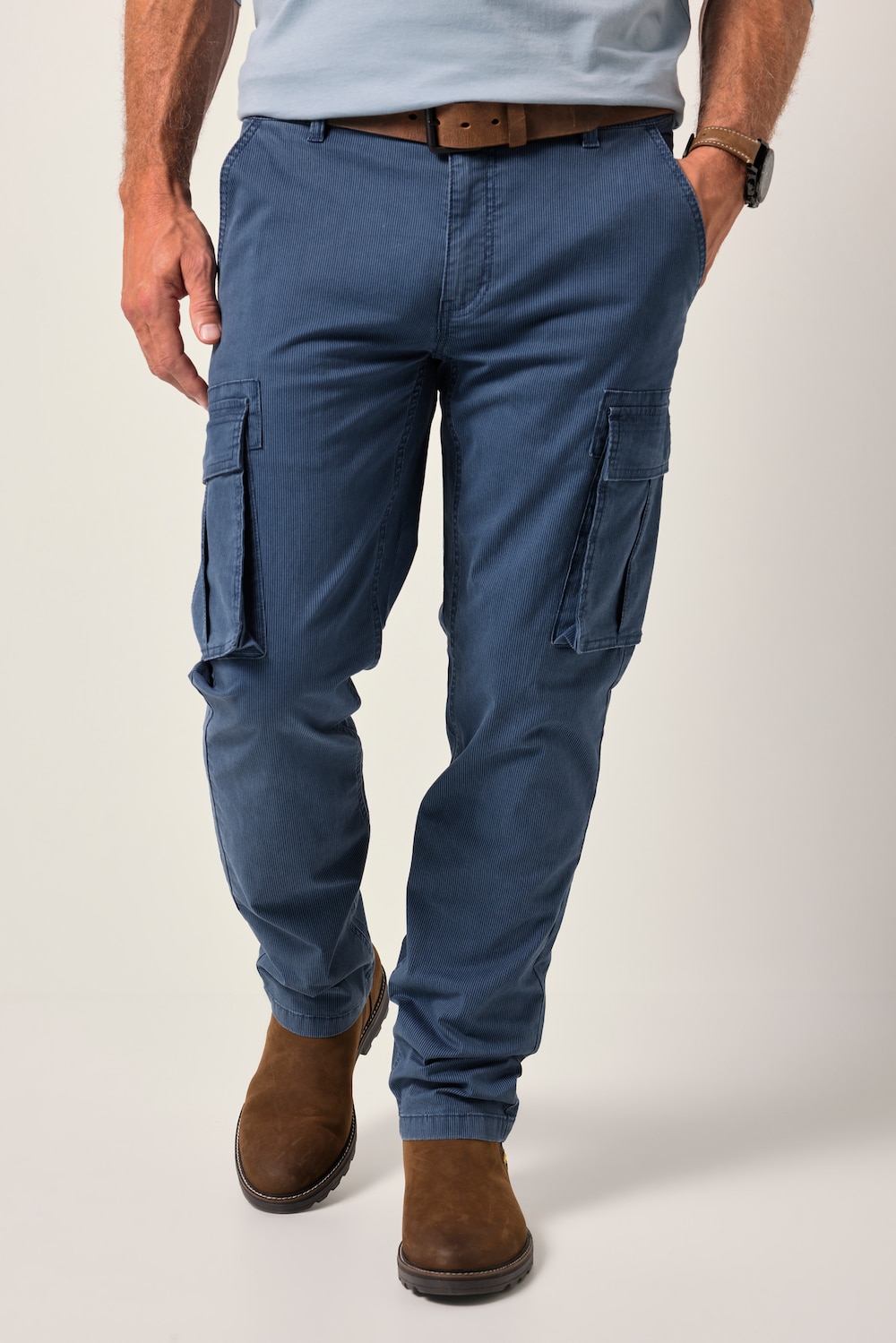 Boston Park Cargohose Bauchfit, Regular Fit, Streifen, Regular Fit, bis 36/72