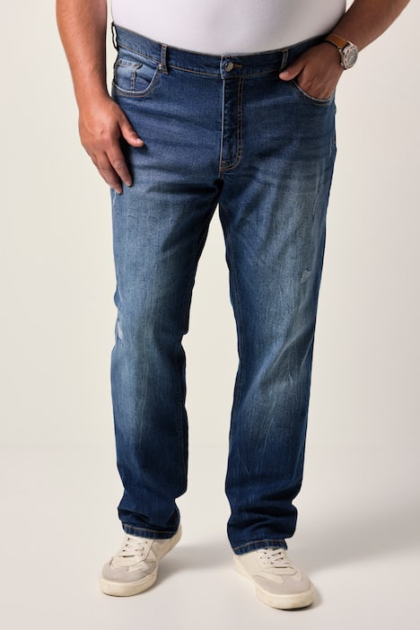 Men+ instap-jeans Buik-Fit, Straight Fit, 5-pocket, tot 72