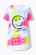 T-shirt, A-lijn, batikmotief, smiley