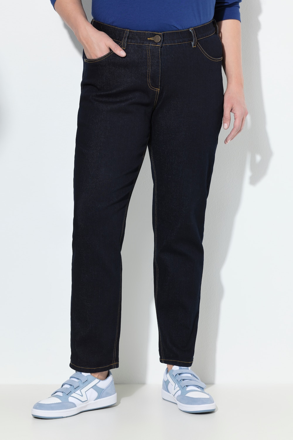 Thumbnail - Große Größen Boyfriend-Jeans, Damen, blau, Größe: 52, Baumwolle/Polyester/Viskose, Ulla Popken