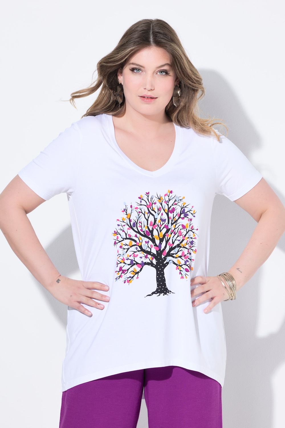T-Shirt, A-Linie, Baum-Motiv