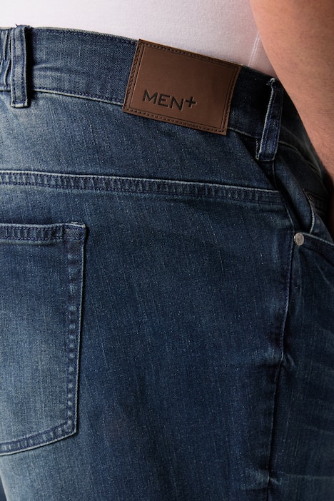 Men+ Jeans Bauchfit, tapered Loose Fit, Elastikbund, 5-Pocket, bis 72