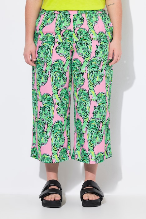 Broek, wijde pijp, luipaardmotief
