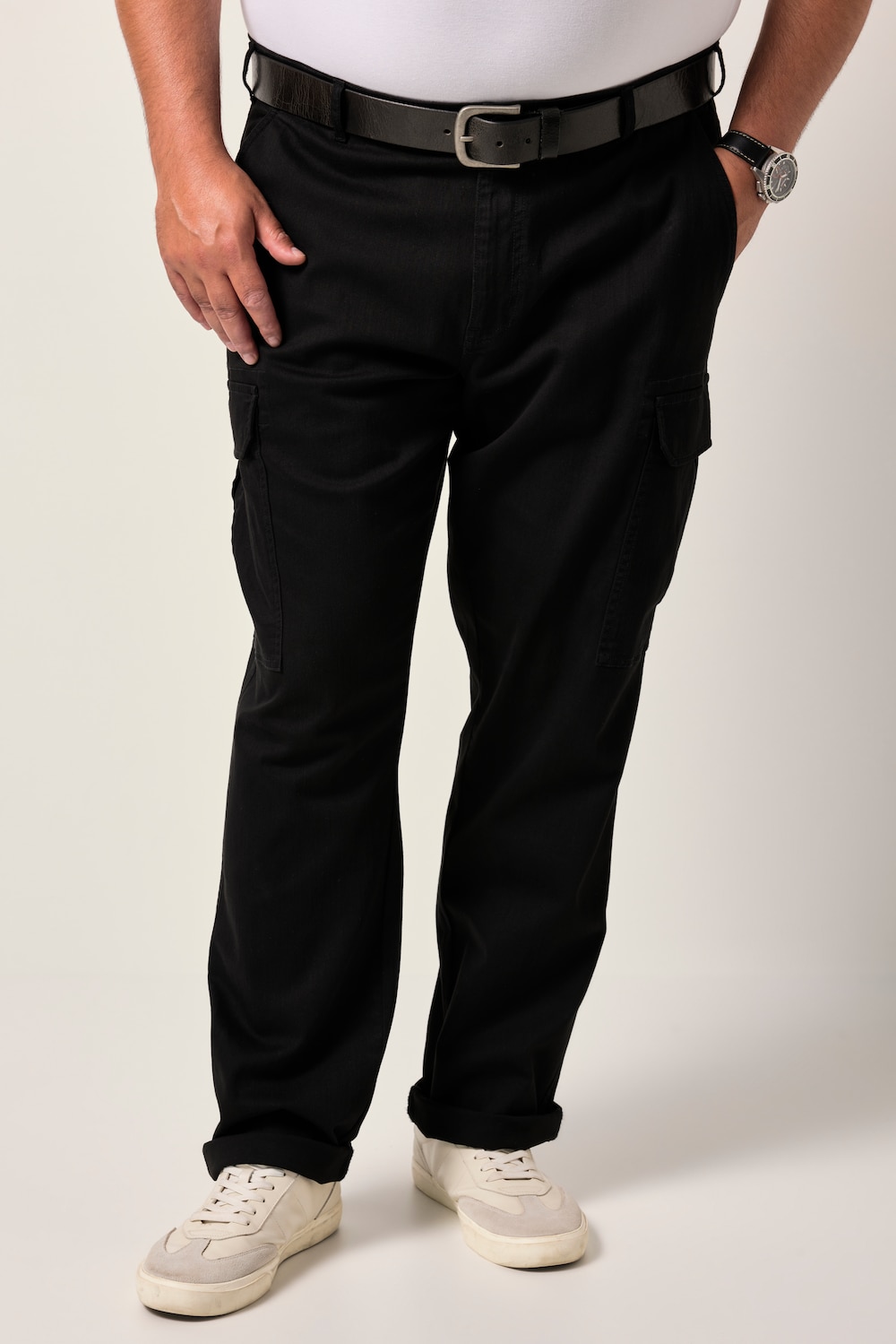 Men+ Cargojeans Bauchfit, Straight Fit, Colordenim, bis 72
