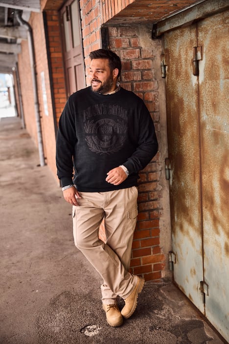 Men+ Cargojeans Bauchfit, Straight Fit, Colordenim, bis 72