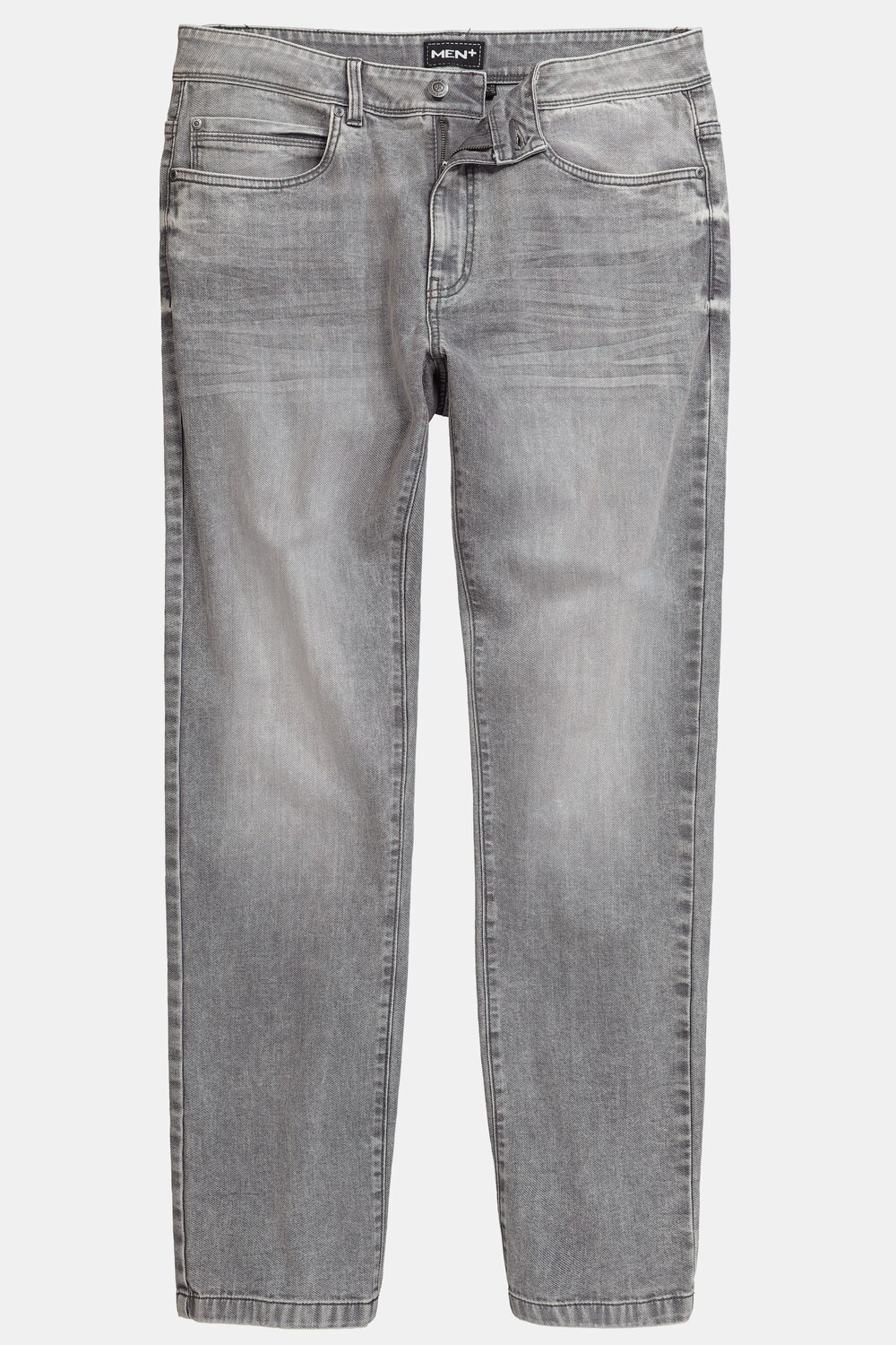 Stora storlekar Jeans, Her, grå, storlek: 27, Bomull/Polyester, Men Plus