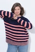 Ringel-Strickpullover, Rundhalsausschnitt,Langarm