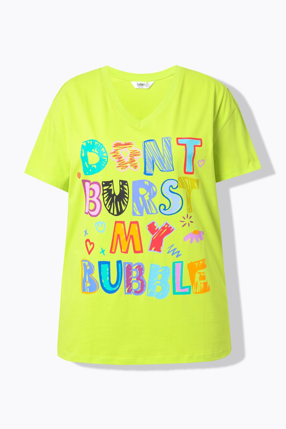 Stora storlekar T-shirt, Dam, grön, storlek: 46, Bomull, Angel of Style