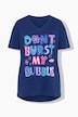T-shirt, boxy fit, kleurig opschrift