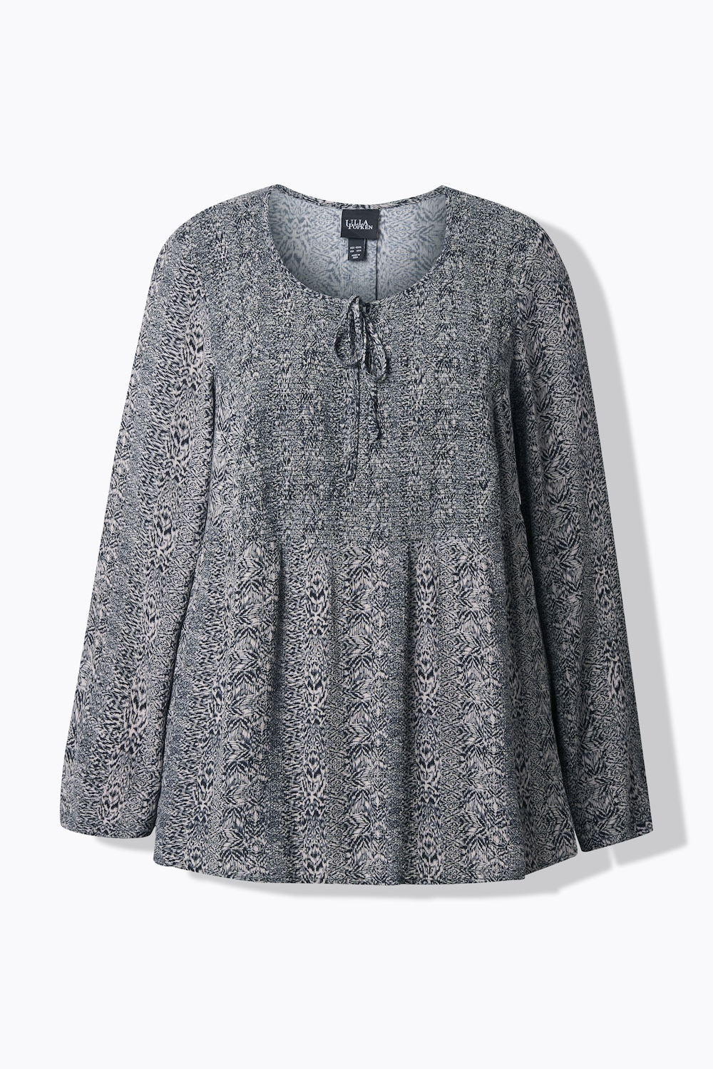 Stora storlekar Smockblus, Dam, beige, storlek: 50/52, Viskos, Ulla Popken