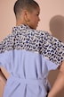 Hemdblusenkleid, Oversize Shape, Leo-Patch