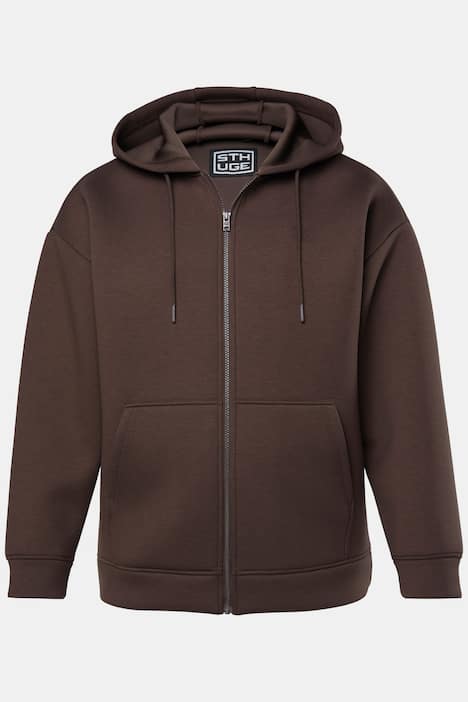 Veste à capuche STHUGE, tissu scuba, poche kangourou - jusqu'au 8 XL