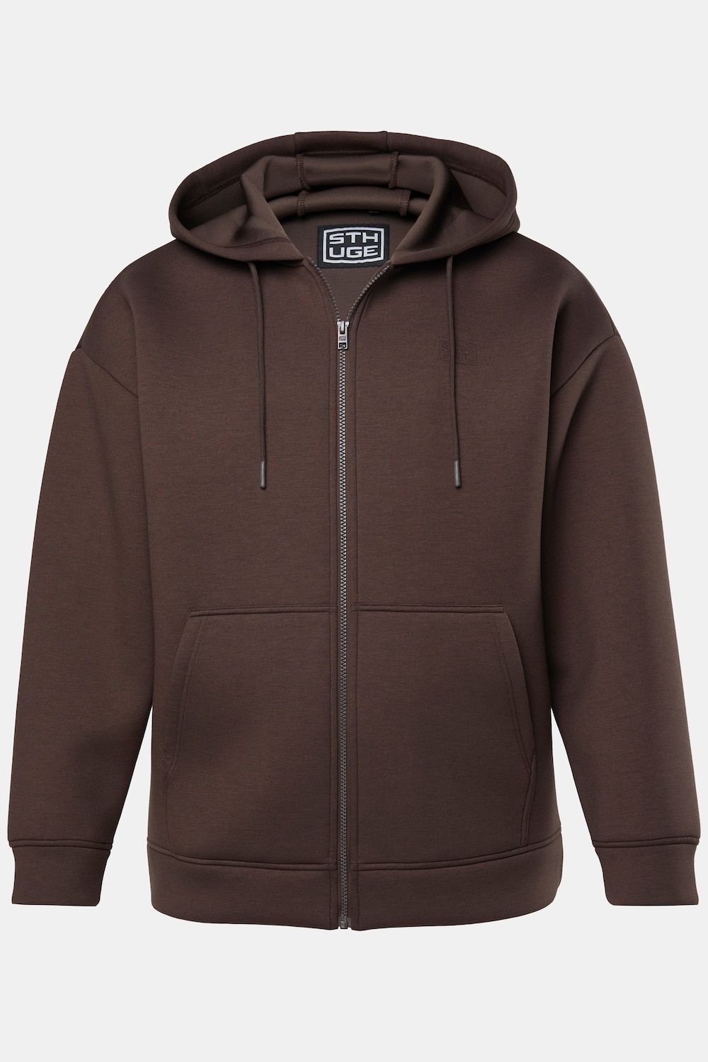 Veste à capuche STHUGE, tissu scuba, poche kangourou - jusqu'au 8 XL