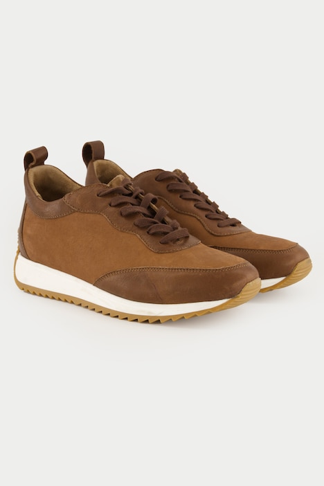Leren sneaker, leermix, uitneembaar voetbed, wijdte H