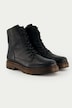 Botines de cuero, acordonado, plantilla intercambiable, ancho H