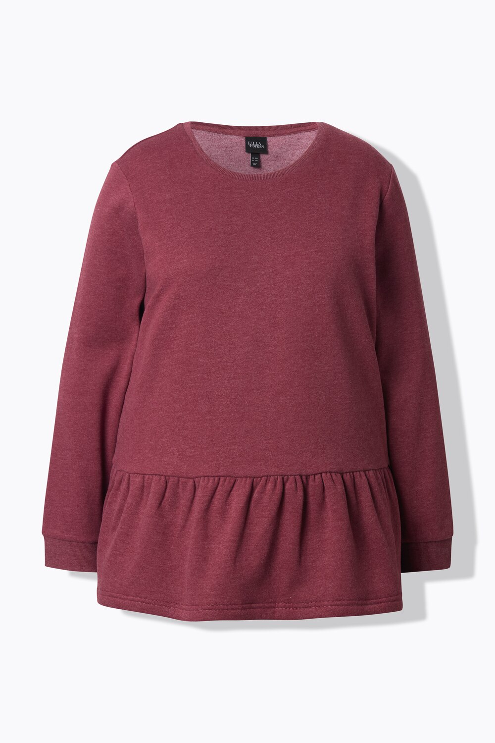 Stora storlekar Mjukiströja, Dam, röd, storlek: 62/64, Bomull/Polyester, Ulla Popken