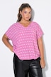 Blusenshirt, oversized, Rauten