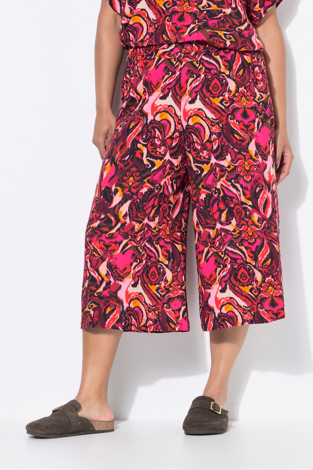 Große Größen Culotte, Damen, lila, Größe: 42, Viskose, Studio Untold