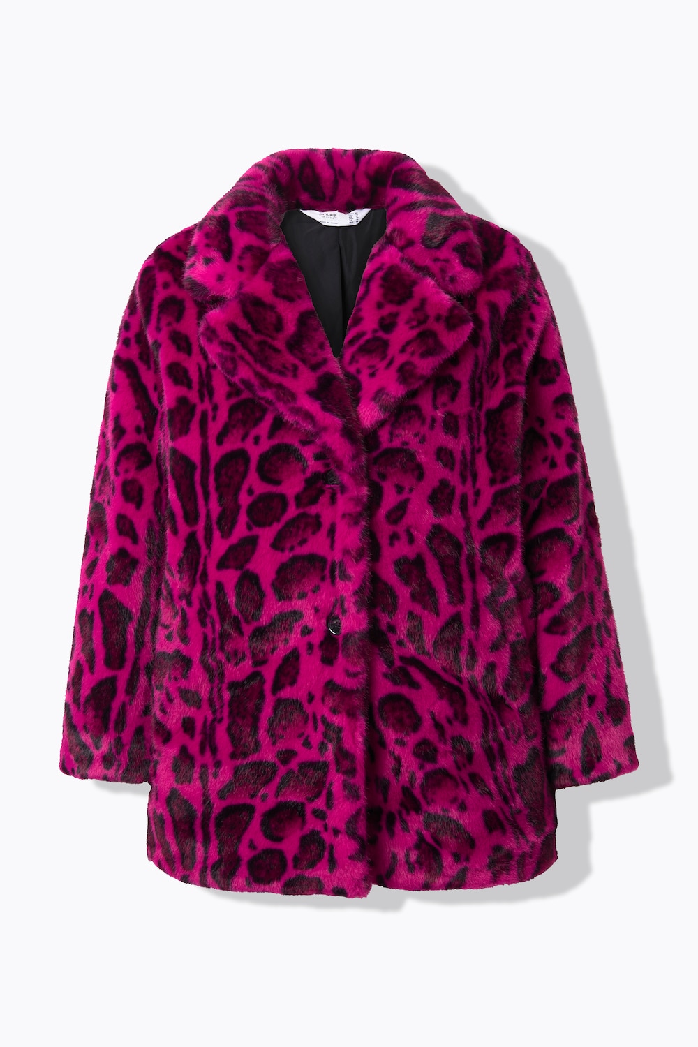 Stora storlekar Plyschjacka, Dam, rosa, storlek: 56, Polyester, Angel of Style