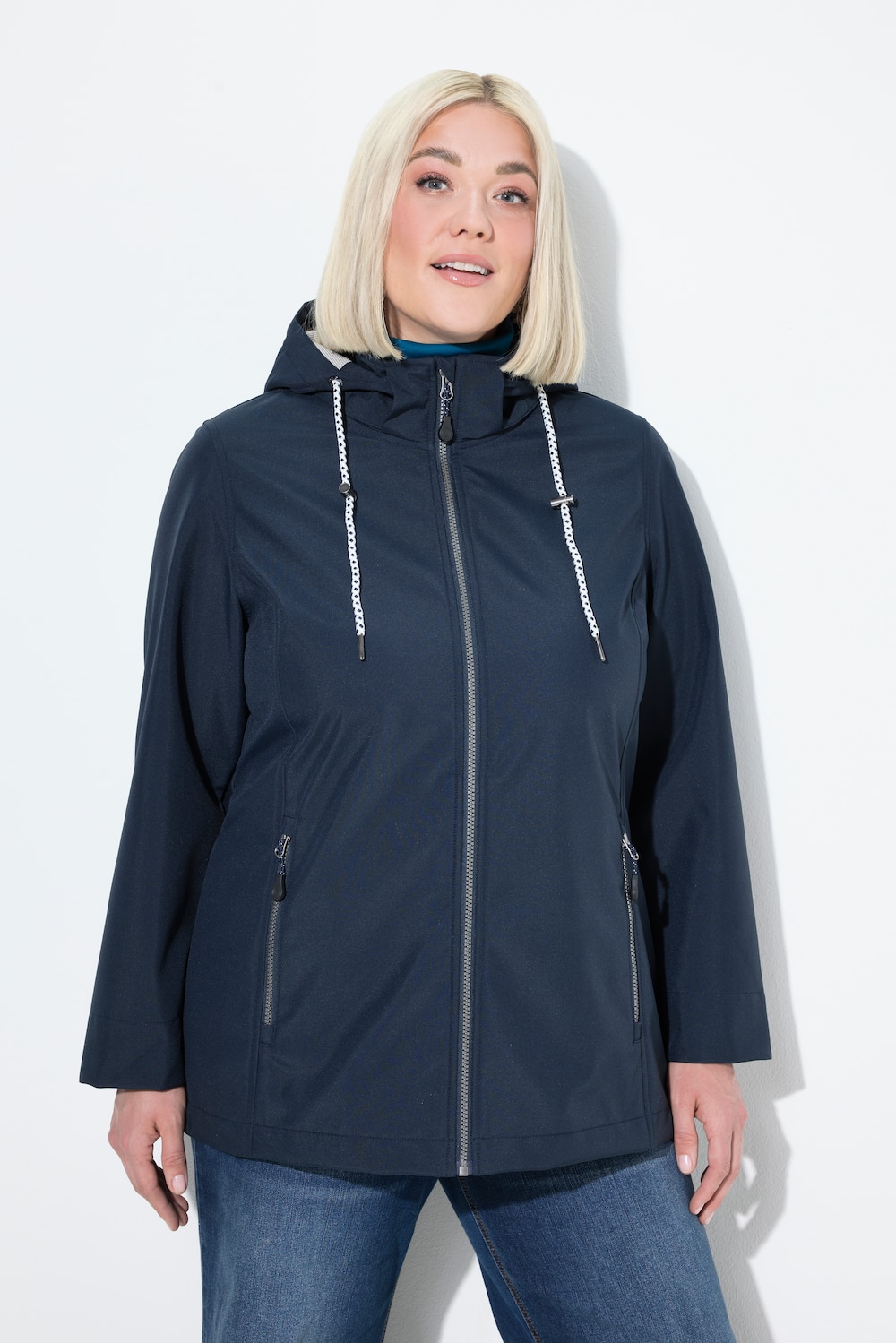 Große Größen HYPRAR Softshelljacke, Damen, blau, Größe: 50/52, Polyester, Ulla Popken