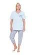 Pyžamo, leopardí vzor, kulatý výstřih, krátké rukávy