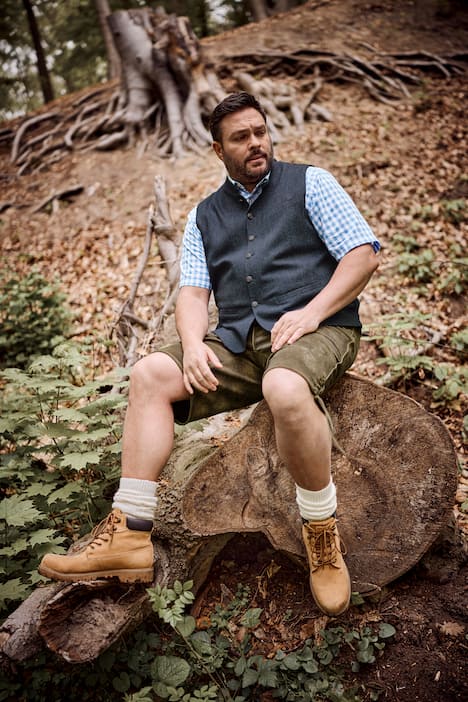 Men+ Weste FLEXLASTIC®, Tracht, Strickrücken, bis 7 XL
