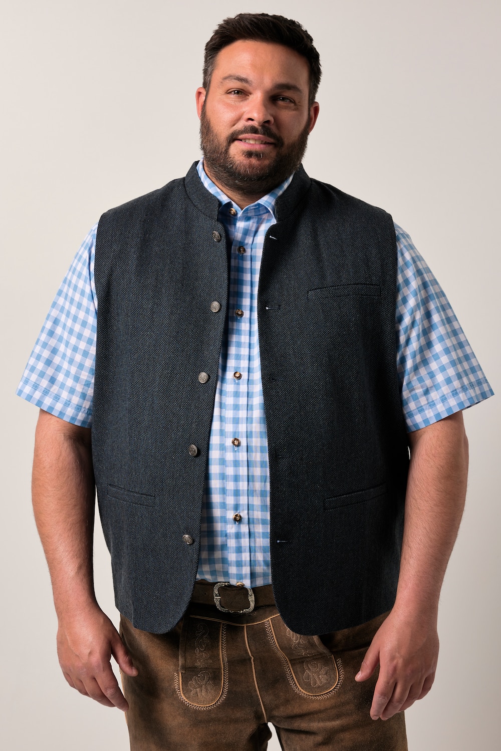 Men+ Weste FLEXLASTIC®, Tracht, Strickrücken, bis 7 XL