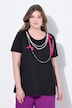 T-shirt dal taglio svasato con catenina staccabile con perline