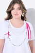 T-shirt, A-lijn, afneembare sierkralenketting