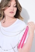 T-shirt, A-lijn, afneembare sierkralenketting