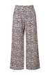 Kalhoty, široké nohavice, krep, leopardí vzor, postranní pruhy