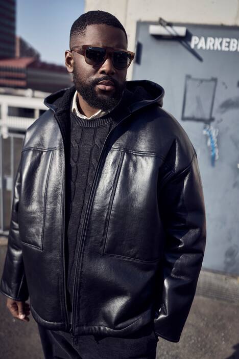 STHUGE Lederjacke, Lammnappa-Leder, Kapuze, Teddyfutter, bis 7 XL