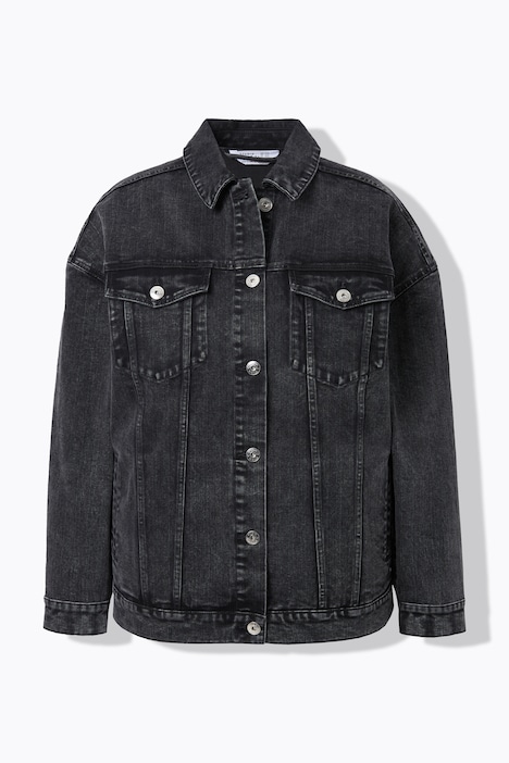 Jeansjacke, Oversize Shape, Nadelstreifen