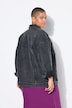 Denimjakke, oversized form, nålestribet