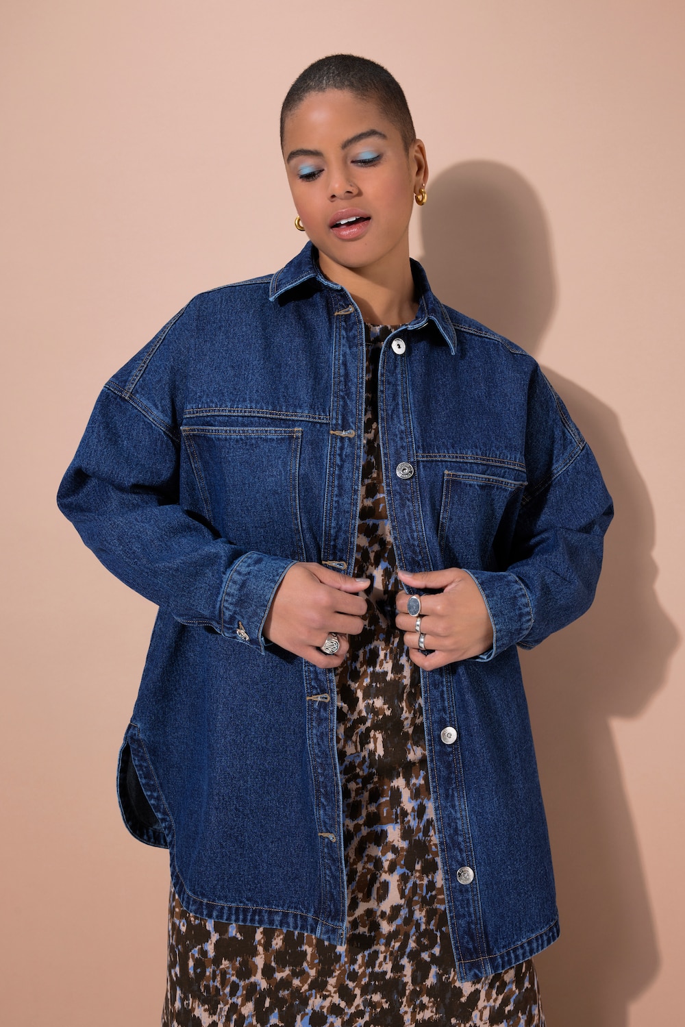 Jeanshemd, Oversize Shape, Brusttaschen
