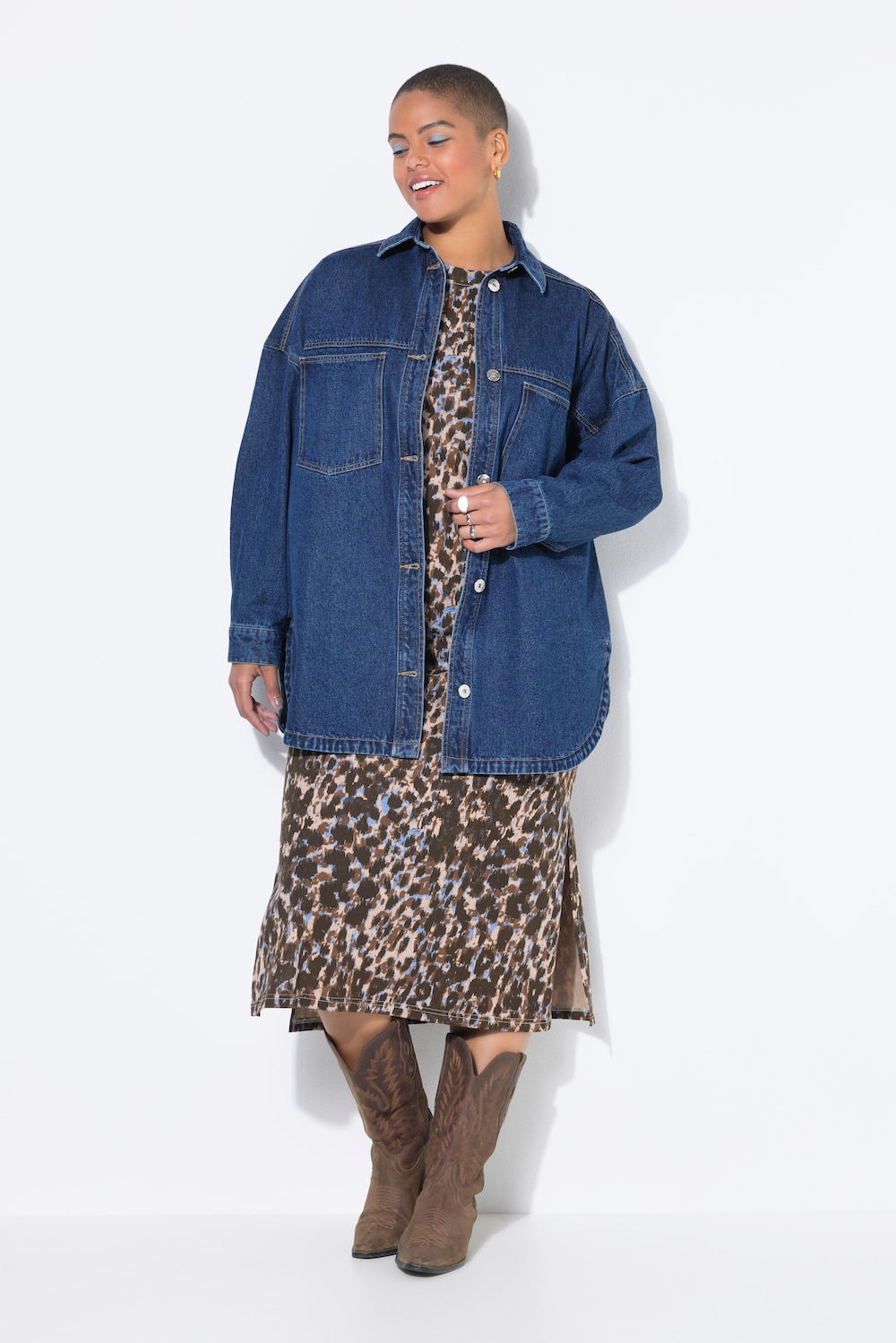 Jeanshemd, Oversize Shape, Brusttaschen