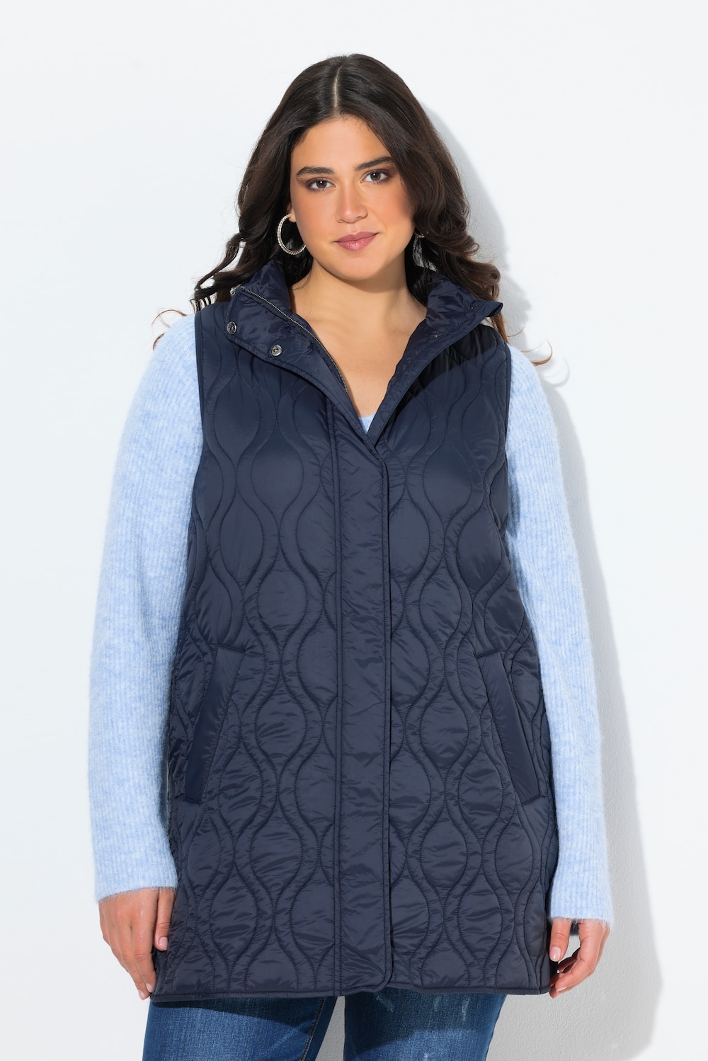 Thumbnail - Große Größen HYPRAR Steppweste, Damen, blau, Größe: 46/48, Polyester/Synthetische Fasern, Ulla Popken