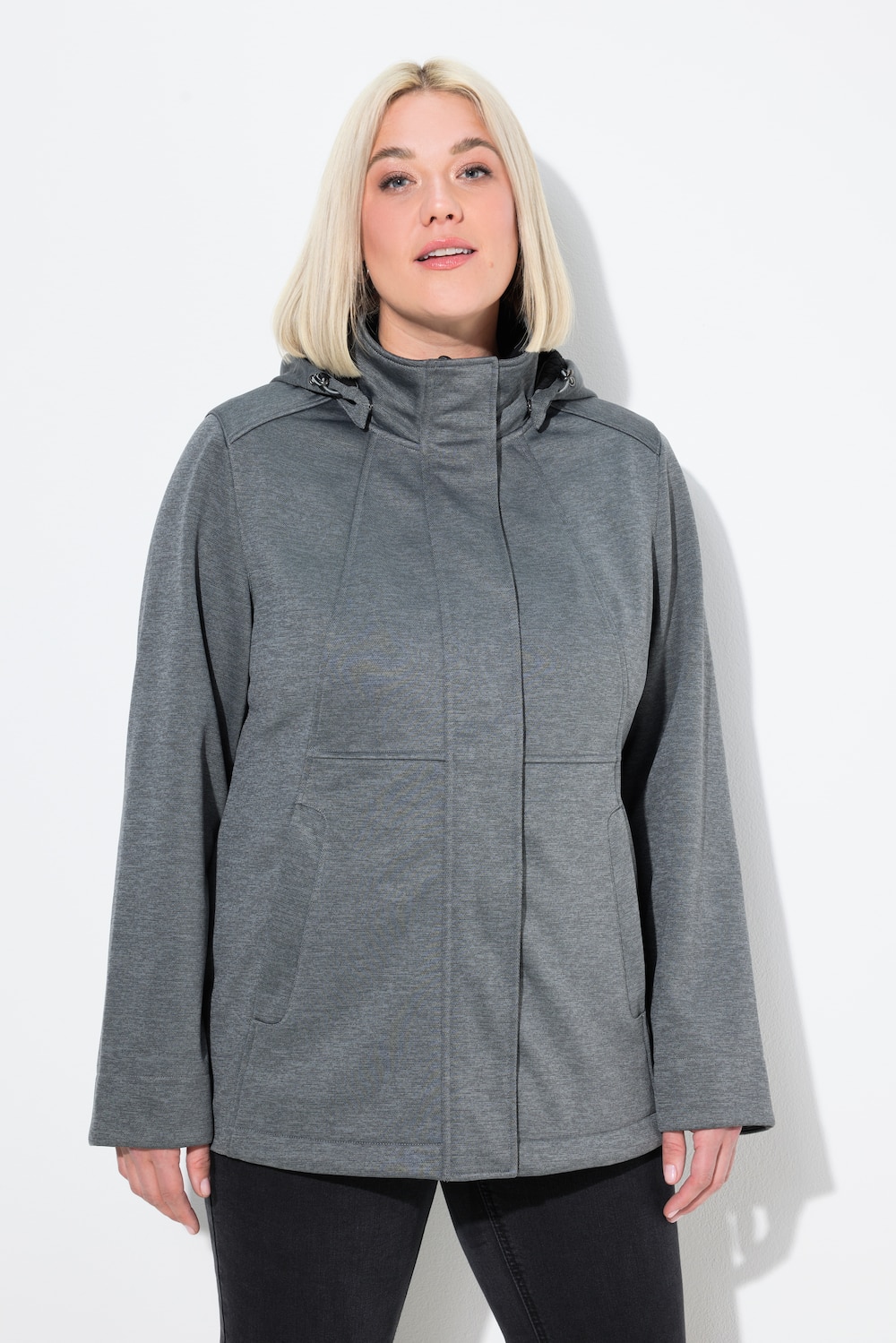 Thumbnail - Große Größen HYPRAR Softshelljacke, Damen, grau, Größe: 50/52, Polyester, Ulla Popken