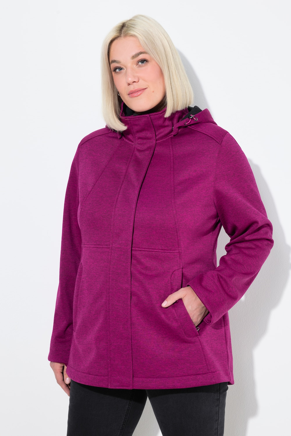 Große Größen HYPRAR Softshelljacke, Damen, lila, Größe: 50/52, Polyester, Ulla Popken