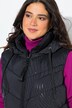HYPRAR lange doorgestikte bodywarmer, capuchon, zijritsen