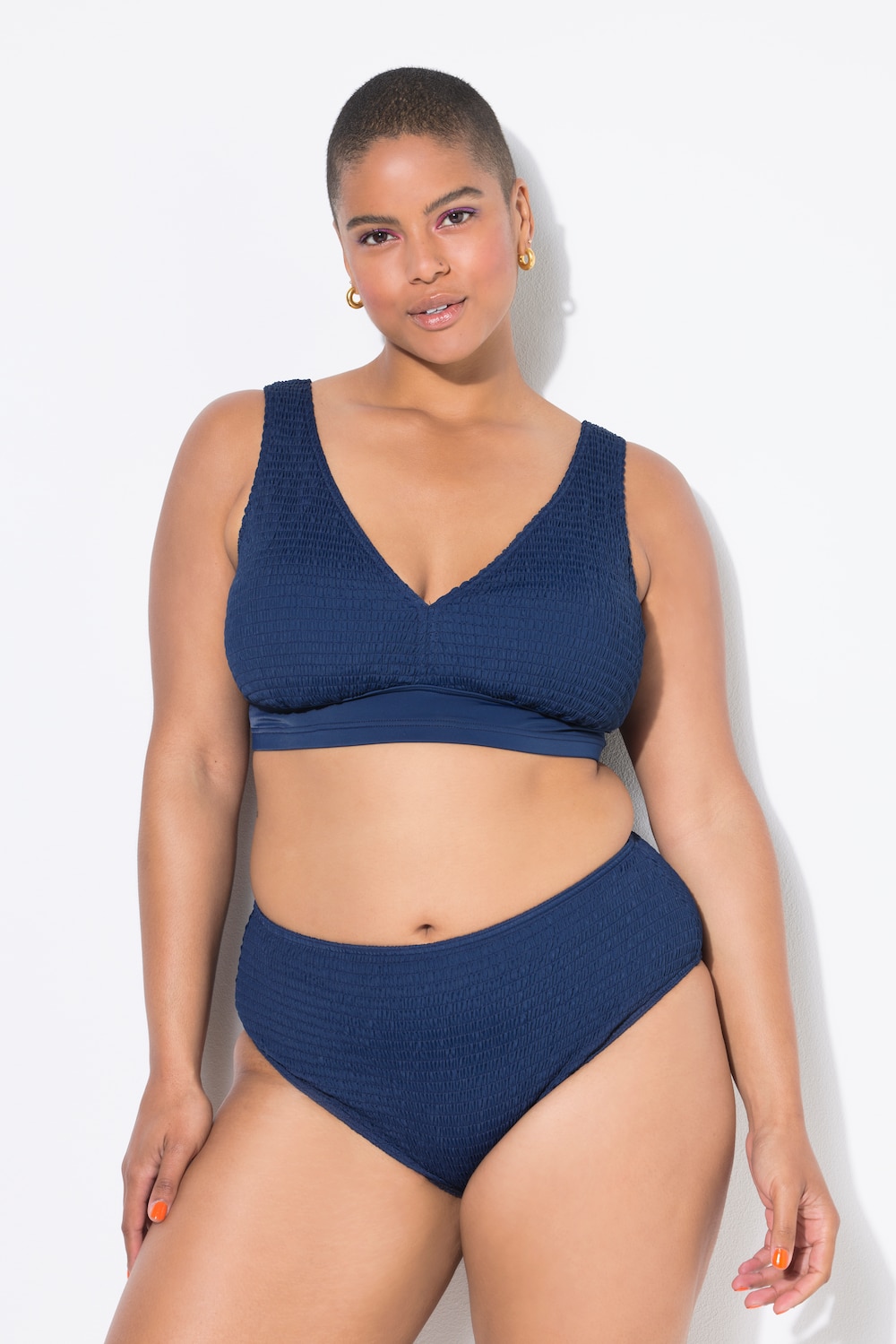 Große Größen Bikini-Slip, Damen, blau, Größe: 46, Polyester/Synthetische Fasern/Elasthan, Studio Untold