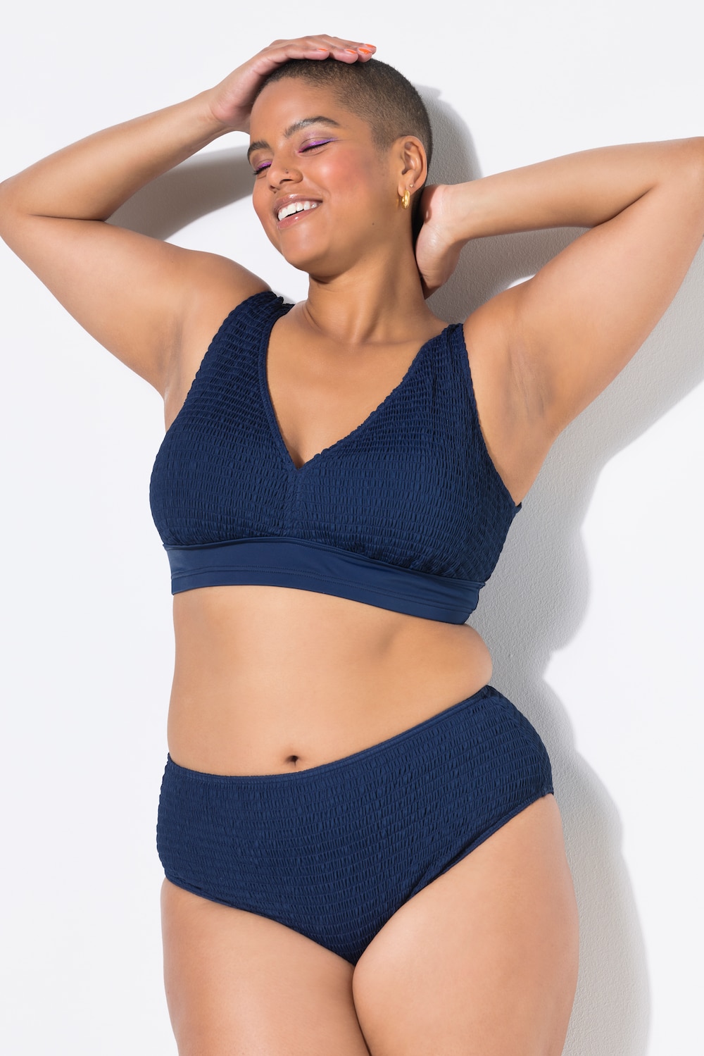 Bikini-Slip, HighWaist, feine Struktur