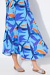 Vestido midi, flores, forma en A, cuello redondo, sin mangas