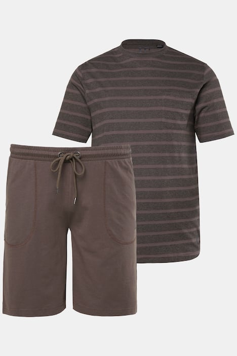 Pyjama JP 1880 à rayures, 2 pièces (T-shirt + pantalon), collection Homewear - jusqu'au 8 XL