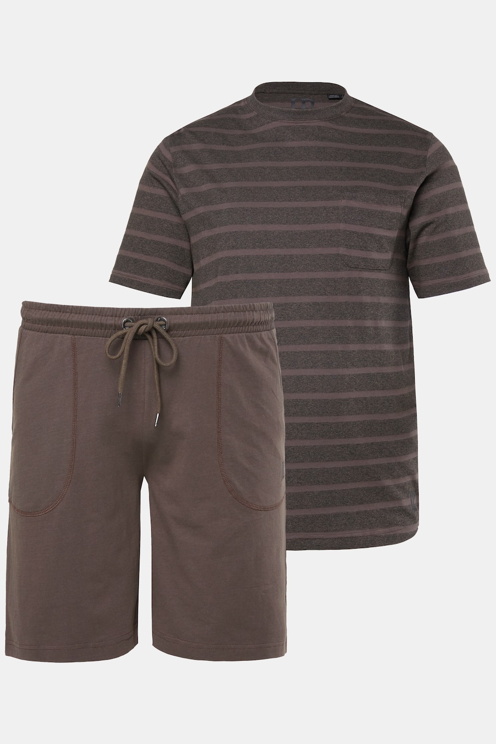 Pyjama JP 1880 à rayures, 2 pièces (T-shirt + pantalon), collection Homewear - jusqu'au 8 XL