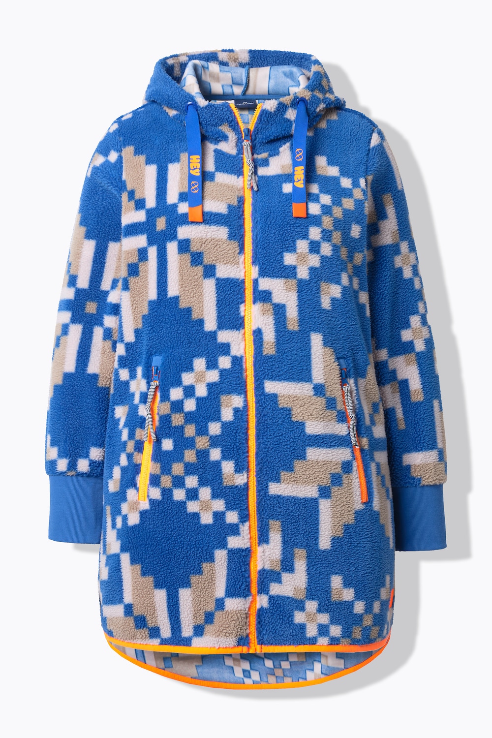 Stora storlekar Teddy-mjukisjacka, Dam, grå, storlek: 44/46, Polyester, LAURASON